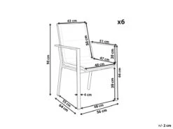Conjunto De 6 Sillas De Jardín De Metal Negro/gris/madera Clara BUSSETO -Jardin Decoración Shop 654fcd7aae8a21d70b4e8e201c13c83a4a13a05d 551baac97a19409c96aa269ccaa9f0c5