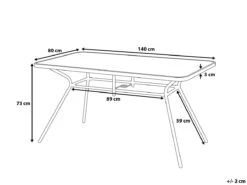 Mesa De Jardín En Acero Negro 140x80 Cm LIVO -Jardin Decoración Shop 662fc68f74653aa73a0d578a9d737e2953061819 e537a95dcb1b4268a4bb4c9ae4e7720d