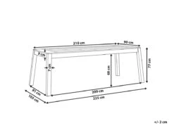 Mesa De Jardín De Madera De Acacia Clara 210 X 90 Cm LIVORNO -Jardin Decoración Shop 6ae56d59609299ab686bf4c436bc2abb491475b3 afb00fd5e99647fdbbfc610d45652389