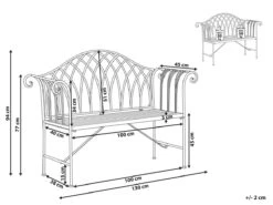 Banco De Jardín De Metal Negro/blanco Crema 130 Cm MILAZZO 9 Banco De Jardín De Metal Negro/blanco Crema 130 Cm MILAZZO -Jardin Decoración Shop 6b7674232dee7ee47f05b7e1d18f8de29d871b09 f8ad904887a54f3c979ae7834f3d069b