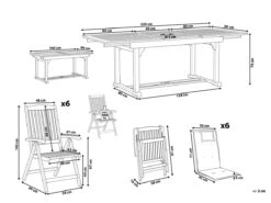 Conjunto De Jardín De Madera De Acacia Con 6 Sillas Y Cojines Terracota TOSCANA -Jardin Decoración Shop 6bd75fe73fd6039a7aebedd286948bb4c0da4377 69240f16f6a34c28a376d0ba4d865f92