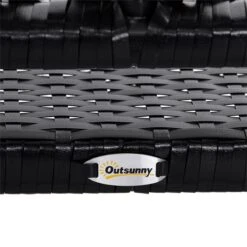 Outsunny Mecedora De Ratán De 2 Plazas Banco Balancín De Jardín Con Balanceo Ergonómico Y Marco De Metal Para Terraza Balcón Exterior Carga 220 Kg 120x70x84 Cm Negro -Jardin Decoración Shop 6c1ca812cadea4cec979ed39a9e0383ea0fe18d8 17fd5f1072fa43ffa646290fff5dea26