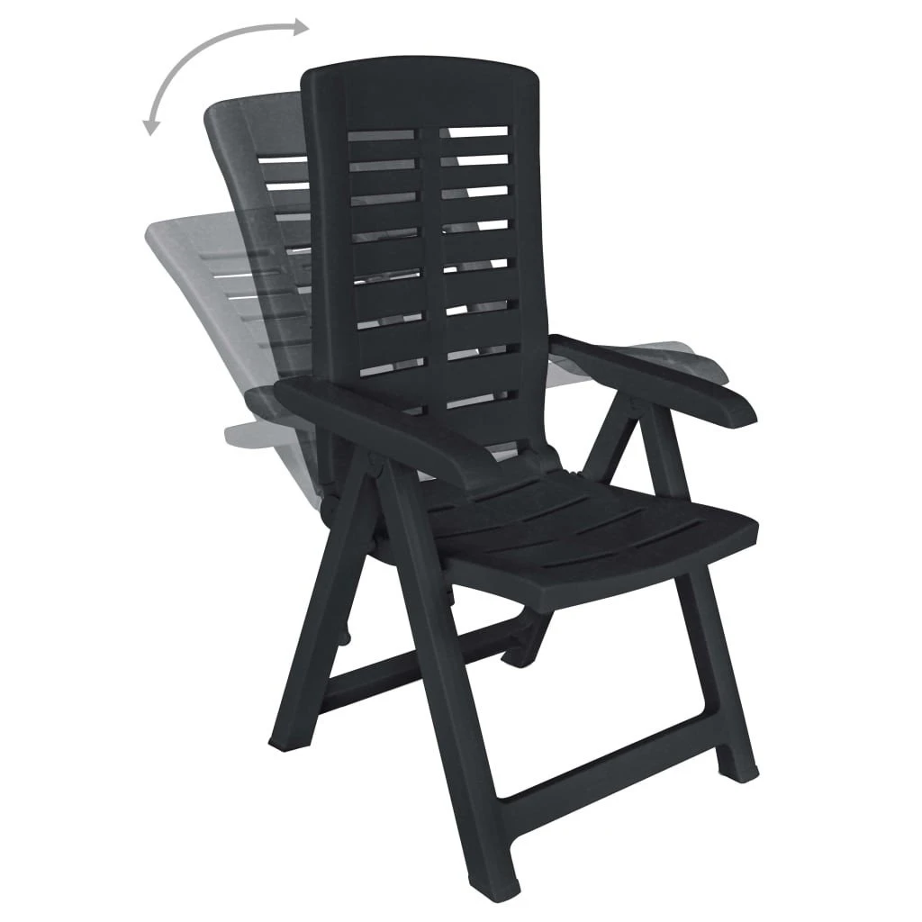 Conjunto De Comedor De Jardín 11 Piezas Plástico Gris Antracita VidaXL 6 Conjunto De Comedor De Jardín 11 Piezas Plástico Gris Antracita VidaXL - Imagen 6