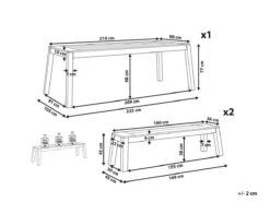 Conjunto De Jardín De Madera De Acacia Mesa Y Bancos LIVORNO -Jardin Decoración Shop 6e21afd504164315b125ca454af7d9db4654e4a6 9972f860cad94ec2b200c46aafb0d8e0