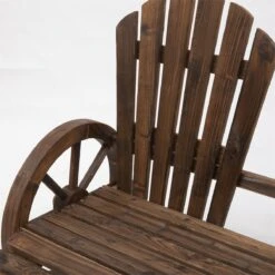Outsunny Banco De Madera Jardín De 2 Plazas Con Apoyabrazos En Forma De Rueda Para Terraza Patio Balcón 108x66x95 Cm Marrón Rústico -Jardin Decoración Shop 6ee06a32b431297b9bc41ce4a768de62f8dab733 8c7710ee62c04685beebb3cda49eceb6
