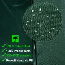 Outsunny Funda Para Muebles De Jardín 245x165x55 Cm Cubierta De Protección De Exterior Con Ojales De Aluminio Y Tela Oxford Impermeable Para Terraza Patio Balcón Verde -Jardin Decoración Shop 70491a50295cc84fe337db1e53f89996aaa01d1a 39547cdba93949ad8e16982e17340d3e