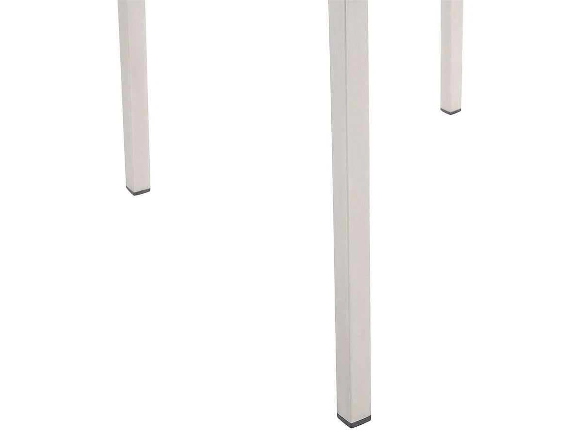 Conjunto De Comedor 6 Plazas De Metal/granito/ratán Negro/plateado GROSSETO 9 Conjunto De Comedor 6 Plazas De Metal/granito/ratán Negro/plateado GROSSETO - Imagen 9