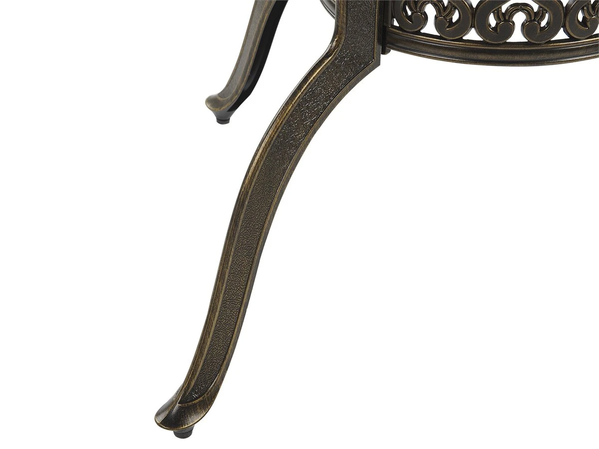 Mesa De Jardín De Metal Marrón Oscuro ⌀ 102 Cm SAPRI 5 Mesa De Jardín De Metal Marrón Oscuro ⌀ 102 Cm SAPRI - Imagen 5