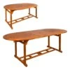 Mesa Jardín Extensible Ovalada Acacia 8 Comensales Aktive