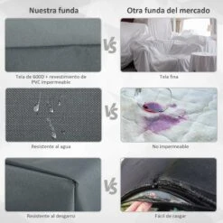 Outsunny Funda Protectora Para Muebles De Jardín Tela Oxford 600D Impermeable Cubierta De Muebles De Mesas Sillas Sofás Exterior Con Cordón Y Hebilla 190,5x72x76 Cm Gris 14 Outsunny Funda Protectora Para Muebles De Jardín Tela Oxford 600D Impermeable Cubierta De Muebles De Mesas Sillas Sofás Exterior Con Cordón Y Hebilla 190,5x72x76 Cm Gris -Jardin Decoración Shop 7a8c983d5e6ea427a3922ac63269829cda17c705 702087606e8345b184a3964e57ec5d55