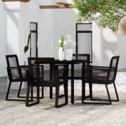 Juego De Comedor De Jardín 5 Piezas Negro VidaXL -Jardin Decoración Shop 7baae39459b50538f10f85159f09899b3ea35872 190c109f6a1b459f911d737e5fa311dc