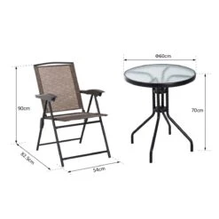 Outsunny Conjunto Mesa Y 2 Sillas Muebles Para Jardín Exterior Patio Terraza Silla Plegable Respaldo Reclinable A 4 Niveles Texteline Marco Acero Marrón -Jardin Decoración Shop 7be87121a93ccfcc99f311f28515b52383348a6e 5167ecc75ba84bb8b84caf4aa5e36fb9