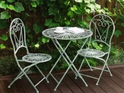Mesa De Jardín De Metal Verde Claro ⌀ 70 Cm TRENTO -Jardin Decoración Shop 80a3921e866b48fe964a398baa940a056f1146fe e4da1949501a40028862d92ba3e03d40