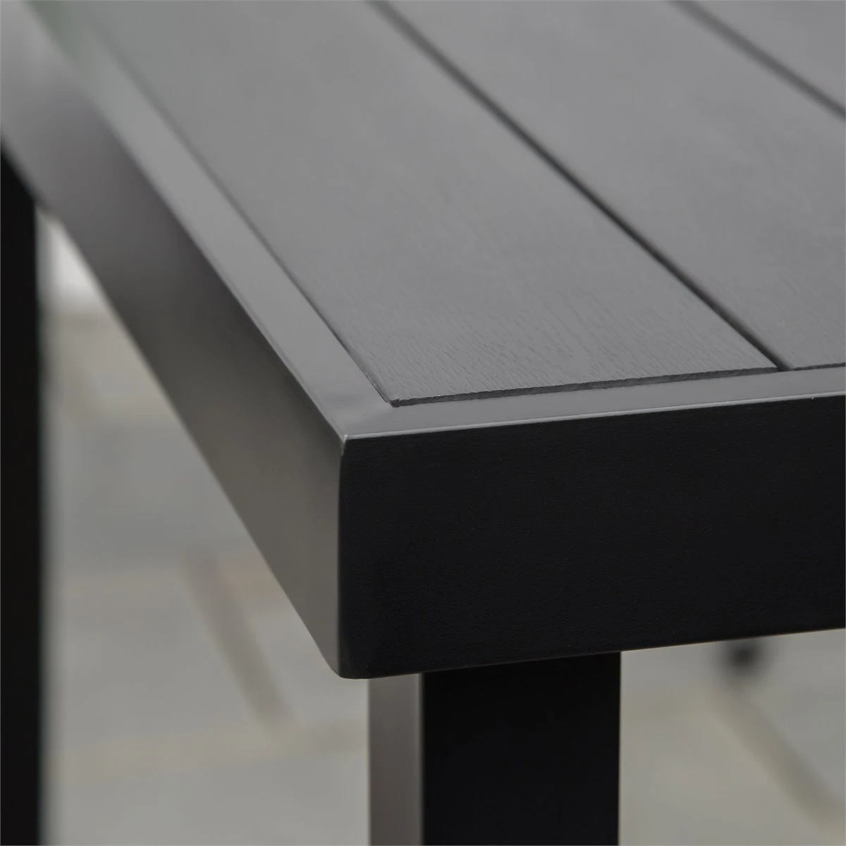 Outsunny Mesa De Jardín Rectangular Para 6 Personas Mesa De Comedor Exterior 140x90x74 Cm Con Encimera De Listones Y Estructura De Aluminio Para Terraza Balcón Negro 8 Outsunny Mesa De Jardín Rectangular Para 6 Personas Mesa De Comedor Exterior 140x90x74 Cm Con Encimera De Listones Y Estructura De Aluminio Para Terraza Balcón Negro - Imagen 8