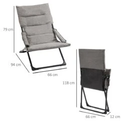 Outsunny 2 En 1 Silla De Camping Plegable Silla De Jardín Portátil Con Cojín Acolchado Extraíble Y Reposabrazos Marco De Acero Para Terraza Playa Exterior 66x94x79 Cm Gris 9 Outsunny 2 En 1 Silla De Camping Plegable Silla De Jardín Portátil Con Cojín Acolchado Extraíble Y Reposabrazos Marco De Acero Para Terraza Playa Exterior 66x94x79 Cm Gris -Jardin Decoración Shop 820714c78fd64ba86854b0062ee28704b6ebb878 f4851382250a48bca3231d285f8c7f3f
