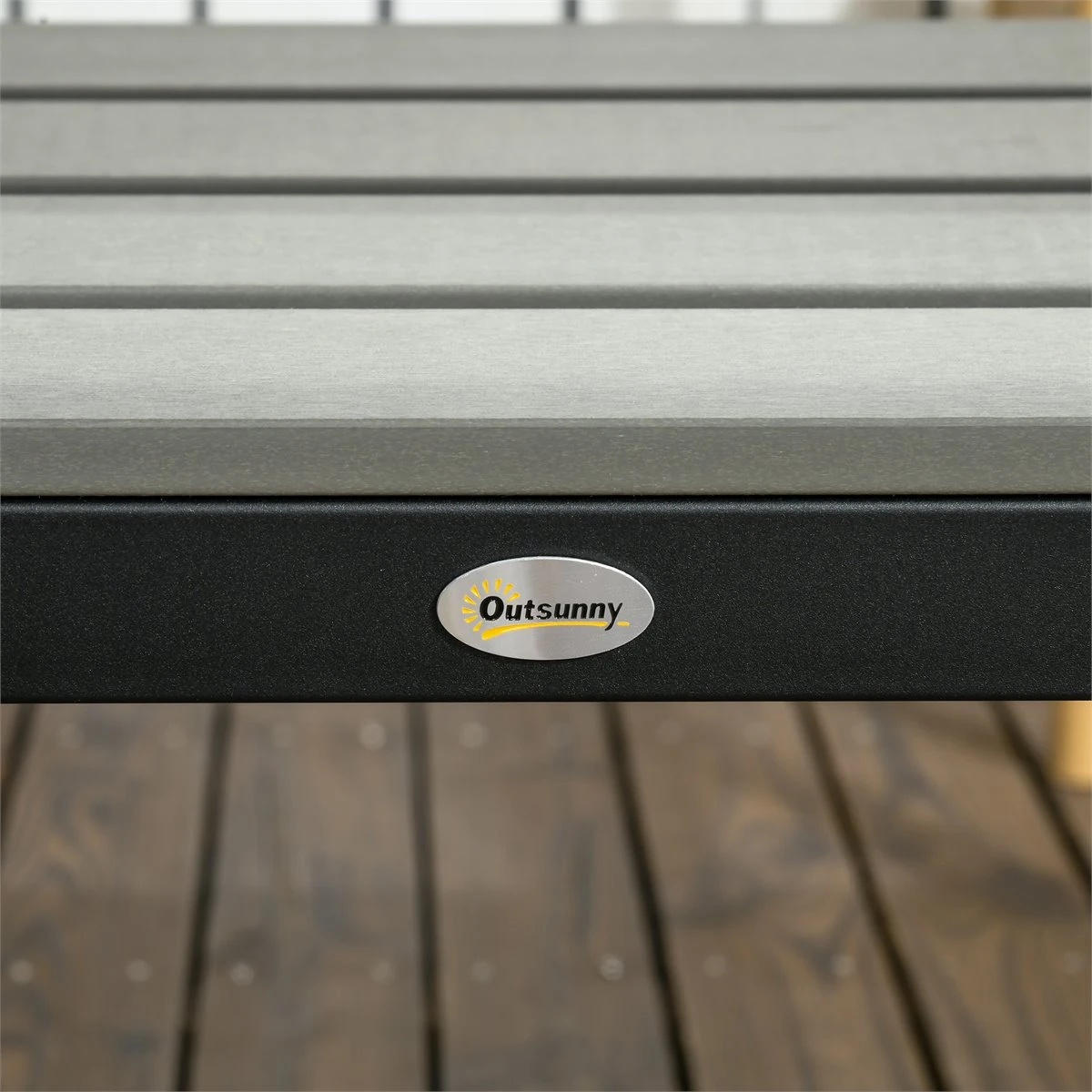 Outsunny Banco De Jardín De 2 Plazas De Plástico Banco Para Exterior Con Respaldo Reposabrazos Y Marco De Acero Para Terraza Balcón Porche Carga 240 Kg 122x65x92 Cm Gris 8 Outsunny Banco De Jardín De 2 Plazas De Plástico Banco Para Exterior Con Respaldo Reposabrazos Y Marco De Acero Para Terraza Balcón Porche Carga 240 Kg 122x65x92 Cm Gris - Imagen 8