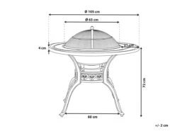 Mesa De Jardín De Metal Marrón Oscuro/beige ⌀ 105 Cm MANFRIA -Jardin Decoración Shop 8aeb55258490a049ce2b14e8b7260c02b247a323 541498ffba834bd18c38e3c44e57e2ed