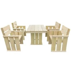 Set De Comedor De Jardín 5 Pzas Madera De Pino Impregnada VidaXL -Jardin Decoración Shop 94cee6493c2830718f0c67e8146162df716eed21 914e61d399fc441bb17cdae6f12faf3d