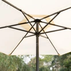 Outsunny Conjunto De Muebles De Jardín Con 4 Sillas Plegables Mesa De Comedor De Vidrio Y Sombrilla Inclinable Protección Del Sol Para Patio Terraza Exterior 80x80x70 Cm Beige -Jardin Decoración Shop 9587dc7cad0cc9bc59dfe51cfddc4ad116b37218 d0ddbc976459471e84766674a7ef634d