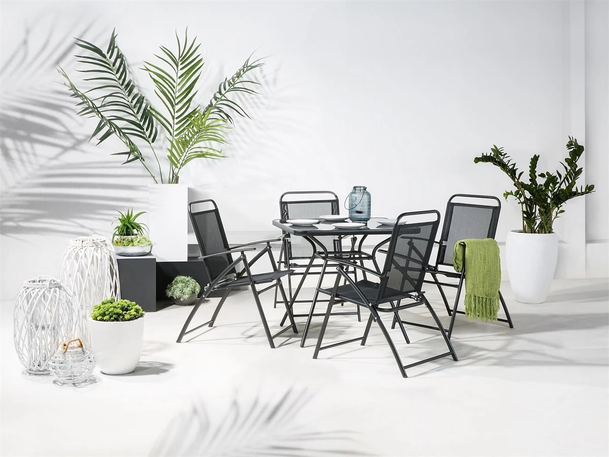 Mesa De Exterior En Acero Negro 80x80 Cm LIVO 6 Mesa De Exterior En Acero Negro 80x80 Cm LIVO - Imagen 6