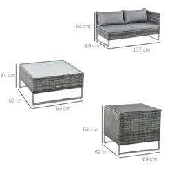 Outsunny Conjunto De 4 Muebles De Jardín De Ratán Con 2 Sofás Dobles Mesa Central Mesa Con Arcón Cojines Extraíbles Para Terraza Exterior 132x69x64 Cm Gris 8 Outsunny Conjunto De 4 Muebles De Jardín De Ratán Con 2 Sofás Dobles Mesa Central Mesa Con Arcón Cojines Extraíbles Para Terraza Exterior 132x69x64 Cm Gris -Jardin Decoración Shop 9a25360e13c708408fb65a0c18236457b0b2bafd d2a0f60616ea4f66b02466be60420041