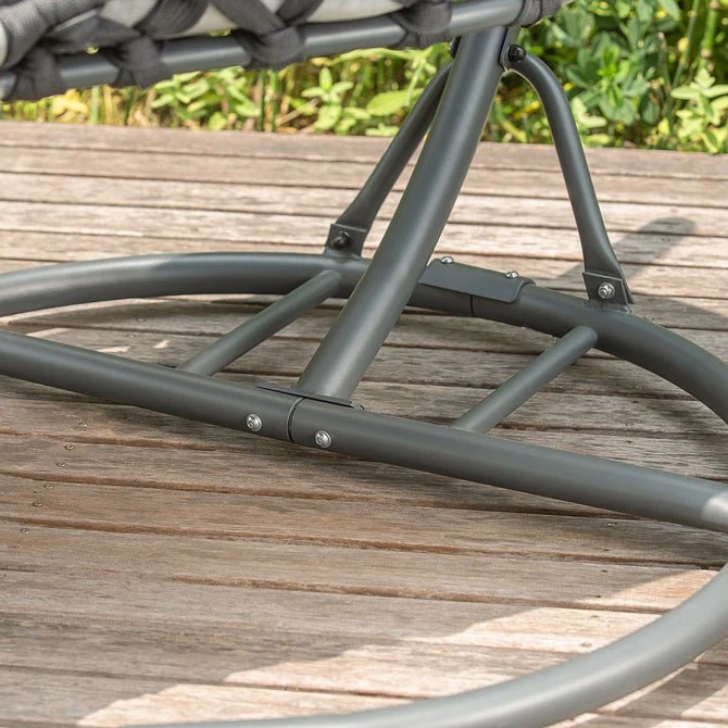 Silla Colgante Con Soporte Para Exteriores Columpio Colgante Con Marco De Acero 95 X 95 X 187cm OGS57-HG SoBuy 5 Silla Colgante Con Soporte Para Exteriores Columpio Colgante Con Marco De Acero 95 X 95 X 187cm OGS57-HG SoBuy - Imagen 5