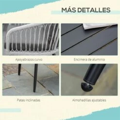 Outsunny Conjunto De Muebles De Ratán Y Aluminio Juego De Muebles De Jardín 4 Piezas Mesa De Café Sofá De 3 Plazas Y 2 Sillones Con Cojines Para Terraza Exterior Gris 15 Outsunny Conjunto De Muebles De Ratán Y Aluminio Juego De Muebles De Jardín 4 Piezas Mesa De Café Sofá De 3 Plazas Y 2 Sillones Con Cojines Para Terraza Exterior Gris -Jardin Decoración Shop 9bb7b40cef6d194e7a6f40c0cc71a2f989bdd7e4 ac55c0aeb47d46de99e7bfebe929c029