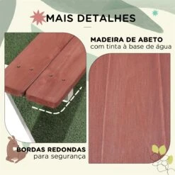 Outsunny Juego De Mesa Y 2 Bancos Infantiles De Madera Mesa De Picnic Para Niños De 3-8 Años Para Jardín Patio Terraza 89x79x50 Cm Marrón -Jardin Decoración Shop 9cf4f50643623c57bf1e36f0f651e79ebe19f733 29575d762e5e47f5bd7e110e20423e38