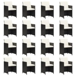 Set De Comedor Jardín 17 Pzas Con Cojines Ratán Sintético Negro VidaXL -Jardin Decoración Shop 9da7127554c4517250b2a0da1b731e90e4a29bc6 be00a634272c4676a1de15899f8aa24c
