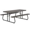 Mesa Con Bancos Plegable Ultrarresistente Marrón LIFETIME 183x76x74 Cm UV100