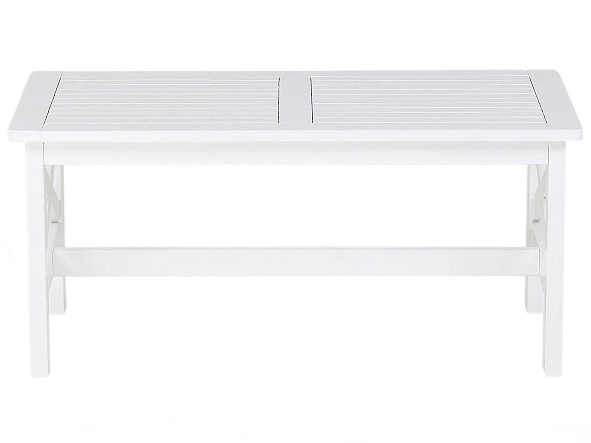 Mesa De Jardín De Madera De Acacia Blanca 100 X 55 Cm BALTIC 6 Mesa De Jardín De Madera De Acacia Blanca 100 X 55 Cm BALTIC - Imagen 6