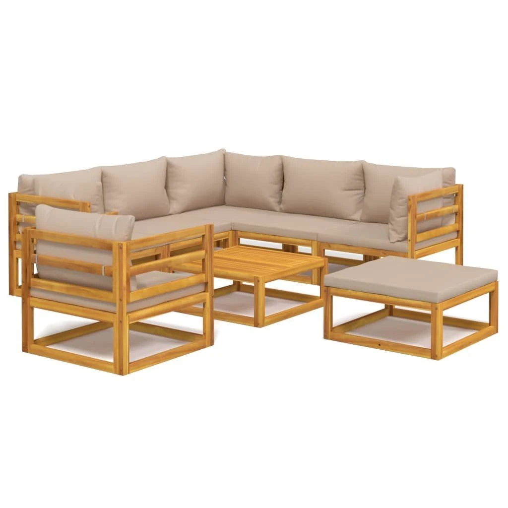 Set Muebles De Jardín 8 Pzasy Cojines VidaXL 1 Set Muebles De Jardín 8 Pzasy Cojines VidaXL