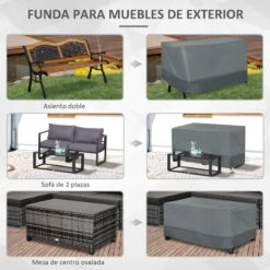 Outsunny Funda Protectora Para Muebles De Jardín Tela Oxford 600D Impermeable Cubierta De Muebles De Mesas Sillas Sofás Exterior Con Cordón Y Hebilla 190,5x72x76 Cm Gris 12 Outsunny Funda Protectora Para Muebles De Jardín Tela Oxford 600D Impermeable Cubierta De Muebles De Mesas Sillas Sofás Exterior Con Cordón Y Hebilla 190,5x72x76 Cm Gris -Jardin Decoración Shop a55a0d7e30ffa484b6e31f729a289b155c1941d1 204ff04d1f6d41568d4f980d4d13c424