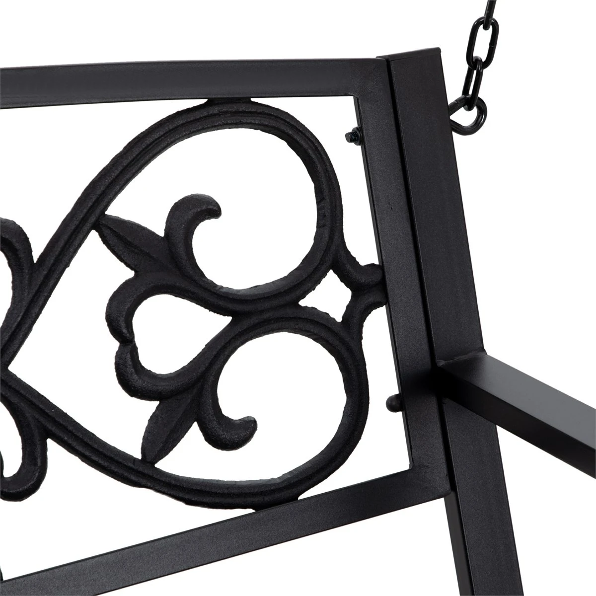 Outsunny Banco Columpio De 2 Plazas Banco Colgante De Acero Con Reposabrazos Carga Máx. 240 Kg Para Jardín Terraza Balcón Exterior 127x59,5x52 Cm Negro 8 Outsunny Banco Columpio De 2 Plazas Banco Colgante De Acero Con Reposabrazos Carga Máx. 240 Kg Para Jardín Terraza Balcón Exterior 127x59,5x52 Cm Negro - Imagen 8