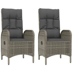 Set Comedor De Jardín 3 Piezas Con Cojines Ratán Sintético Gris VidaXL -Jardin Decoración Shop ab59c75942374ee163482deeae732b4c0b16d853 d464e792280f4d82b13db0edbc0846c3