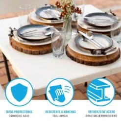 Mesa Cuadrada Plegable Blanco LIFETIME 94x94x74 Cm -Jardin Decoración Shop ac10422b584c292e4c3f833c4761e42a1d760bba 24ffd053412e49e7928b4f7192a368e6