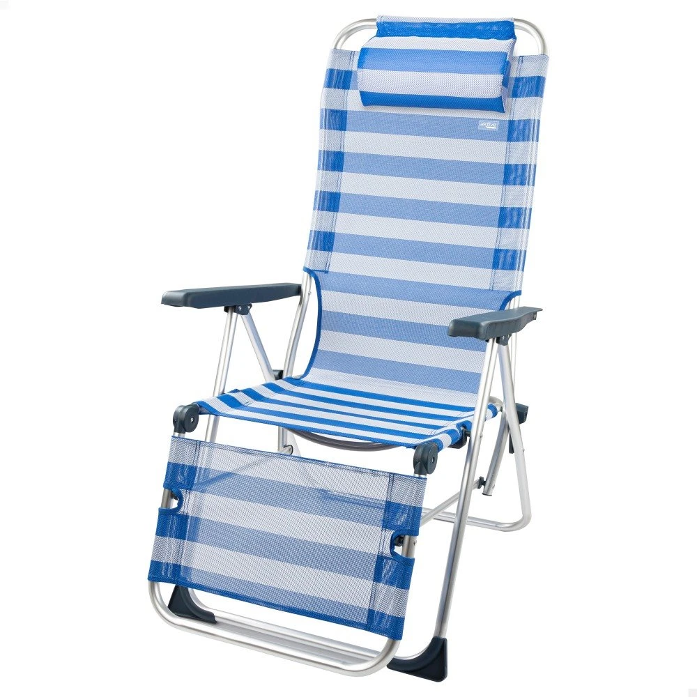 Silla Tumbona Plegable Playa Rayas C/cojín Aktive 2 Silla Tumbona Plegable Playa Rayas C/cojín Aktive - Imagen 2