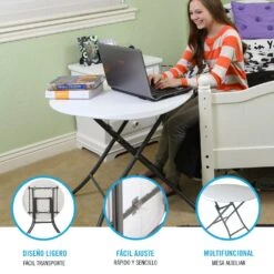 Mesa Auxiliar Plegable Redonda Blanco LIFETIME Ø84 X 74 Cm 9 Mesa Auxiliar Plegable Redonda Blanco LIFETIME Ø84 X 74 Cm -Jardin Decoración Shop b38e1d913a8d96683769d14da6a804b10e711436 808e4b7ed3d940c7b7ade83b93c3b291