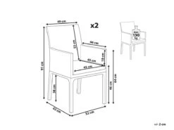 Conjunto De 2 Sillas De Poliéster Gris Oscuro/blanco BACOLI -Jardin Decoración Shop b94d1bbba7bd422a6e4d5875b34e7450d67385b1 c32ffe905824460a92b7df26941ccba2