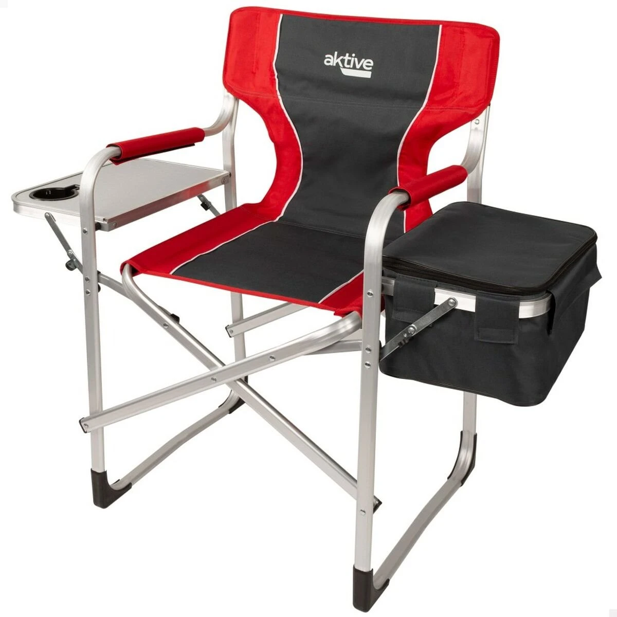 Silla Plegable Para Camping Aktive Rojo Gris 61 X 92 X 52 Cm (2 Unidades) 2 Silla Plegable Para Camping Aktive Rojo Gris 61 X 92 X 52 Cm (2 Unidades) - Imagen 2
