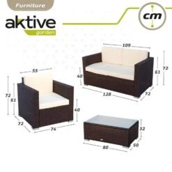 Conjunto Muebles Terraza Sillones, Sofá Y Mesita Ratán Aktive -Jardin Decoración Shop bade338b33d7a89584fc0e2a295d5c56108089bc e9e78947e34340cfbc4ea09a8cf55749