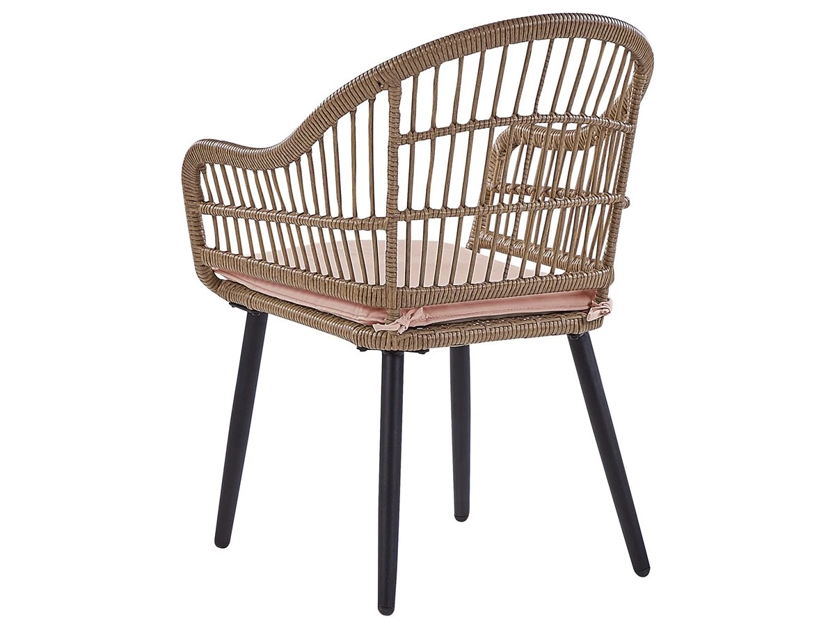 Conjunto De Jardín 6 Plazas De Ratán Beige/natural/negro/rosa ALIANO II 10 Conjunto De Jardín 6 Plazas De Ratán Beige/natural/negro/rosa ALIANO II - Imagen 10