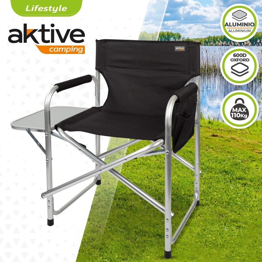 Silla Plegable Director Para Camping Aktive 2 Silla Plegable Director Para Camping Aktive - Imagen 2
