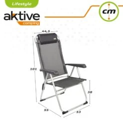 Silla Camping Reclinable Con Cojín Aktive -Jardin Decoración Shop bc6e3dec3e9623df0ed110983da69f6adad00d3f 724c884e0ef546df84fa3886efb083b8