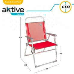 Silla Plegable Fija Aluminio Aktive Beach - Rojo -Jardin Decoración Shop c335f820d55c8d0a55b166916626122621ca6c19 17a990b0811248e383f730c07a076f99
