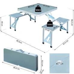 Outsunny Mesa Maleta De Camping Plegable Portátil Con 4 Asientos Y Agujero Para Sombrilla Estructura De Aluminio Para Playa Picnic 136x85,5x66 Cm Plata 12 Outsunny Mesa Maleta De Camping Plegable Portátil Con 4 Asientos Y Agujero Para Sombrilla Estructura De Aluminio Para Playa Picnic 136x85,5x66 Cm Plata -Jardin Decoración Shop c362b41026620726fabc4cd779d7a38b254b40ea 13aacc7f11fd4031856f1fb14381a2ec