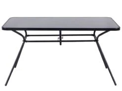 Mesa De Jardín En Acero Negro 140x80 Cm LIVO -Jardin Decoración Shop c3b6f3c71c1dcc4c35adbf762b5913c42f2554d2 8c208a039824450a9fc2276ad15509e2