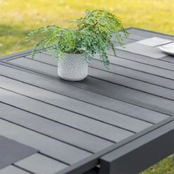 Outsunny Mesa De Jardín Extensible De Aluminio Mesa De Comedor Para Exterior Para 4-6 Personas Carga Max. 70 Kg Para Patio Terraza Balcón 90-180x90x73 Cm Gris -Jardin Decoración Shop c4d186add460ed13b4c2950ac784b1606e398da6 ef8d25b4e7964279b1c75a9c4c4a2c05