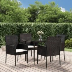 Set De Muebles Jardín 5 Pzas Con Cojines Ratán Sintético Negro VidaXL -Jardin Decoración Shop c8a87ac550948b84e4a796a922b6fa7f2546fb13 91bd4d3eee504a068504a7b69b4ddcdc