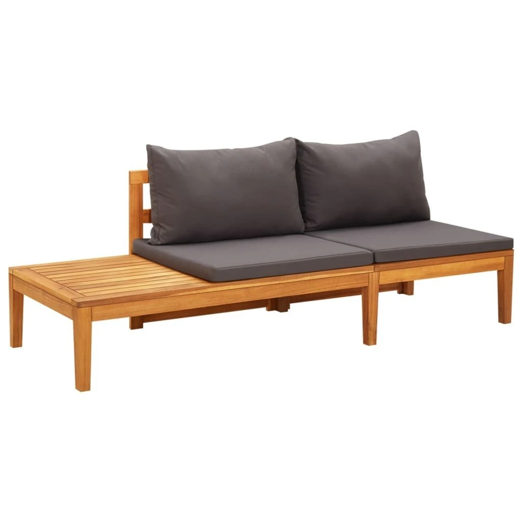Set Muebles De Jardín 4 Pzas Cojines Gris Oscuro Madera Acacia VidaXL 5 Set Muebles De Jardín 4 Pzas Cojines Gris Oscuro Madera Acacia VidaXL - Imagen 5